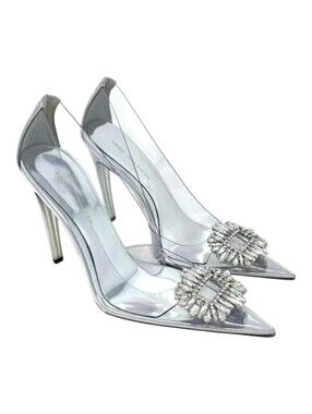 Good American Cinderella Rhinestone Heels